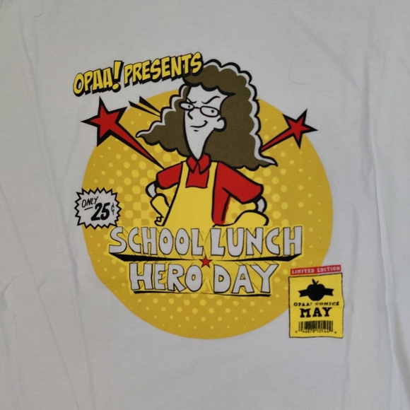 School Lunch Hero Day Comic T Shirt Size XXL - Picture 2 of 4
